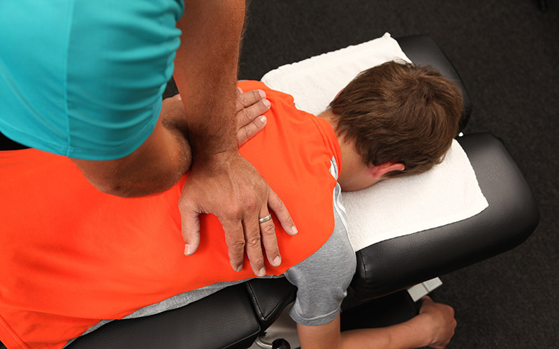 Chiropractic work being done on patient